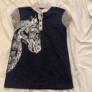 Navy riding shirt